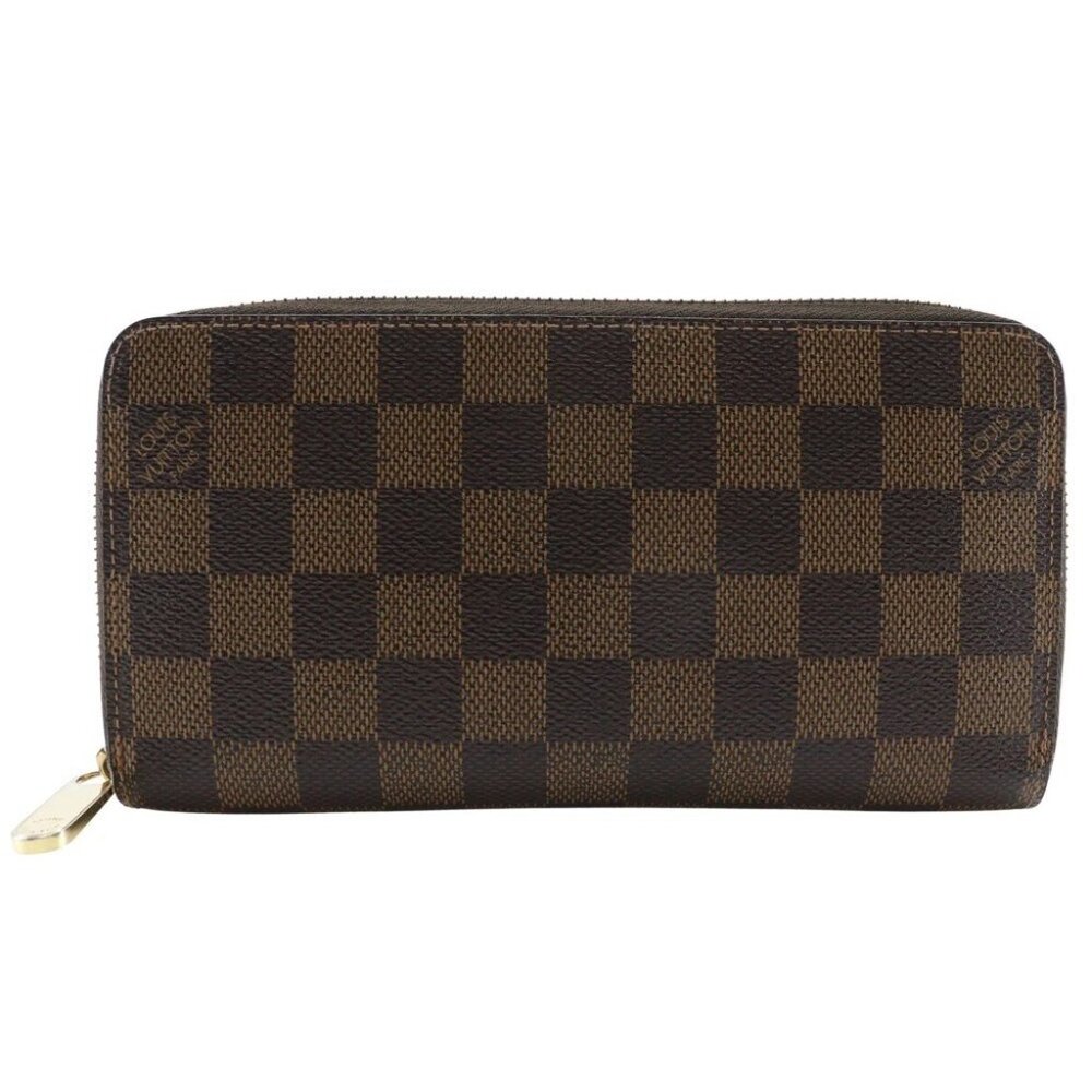 LOUIS VUITTON Zippy wallet Purse N60015 Brown Damier canvas unisex